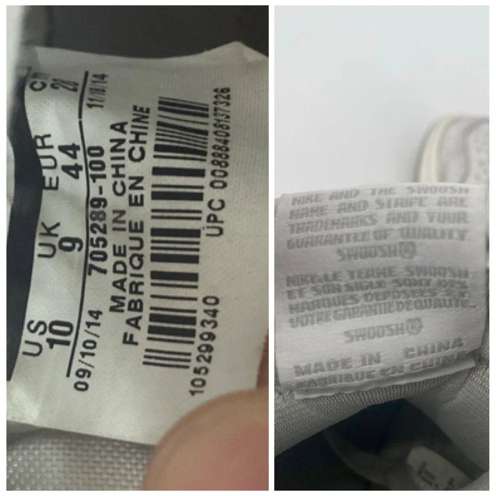 Air Jordan 1 HI OG Laser‎ White Met Silver 705289-100 Retro High top US Size 10